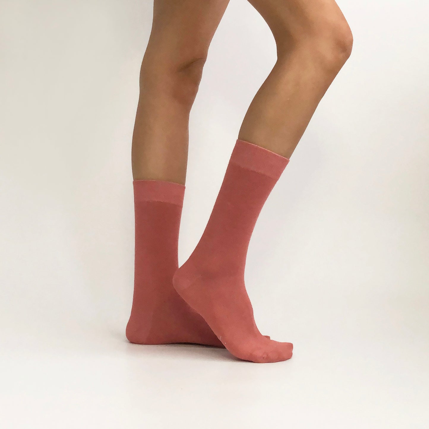 CASHMERE ROSE Gül Kurusu Pembe Düz Unisex BambuMax Çorap - sixtimesfive