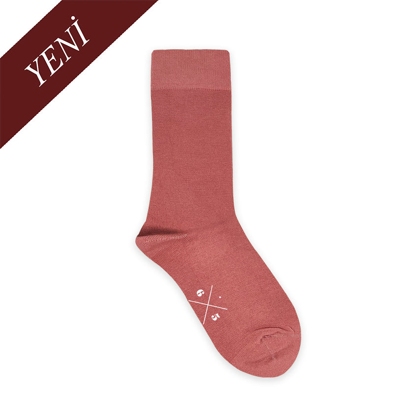 CASHMERE ROSE Gül Kurusu Pembe Düz Unisex BambuMax Çorap