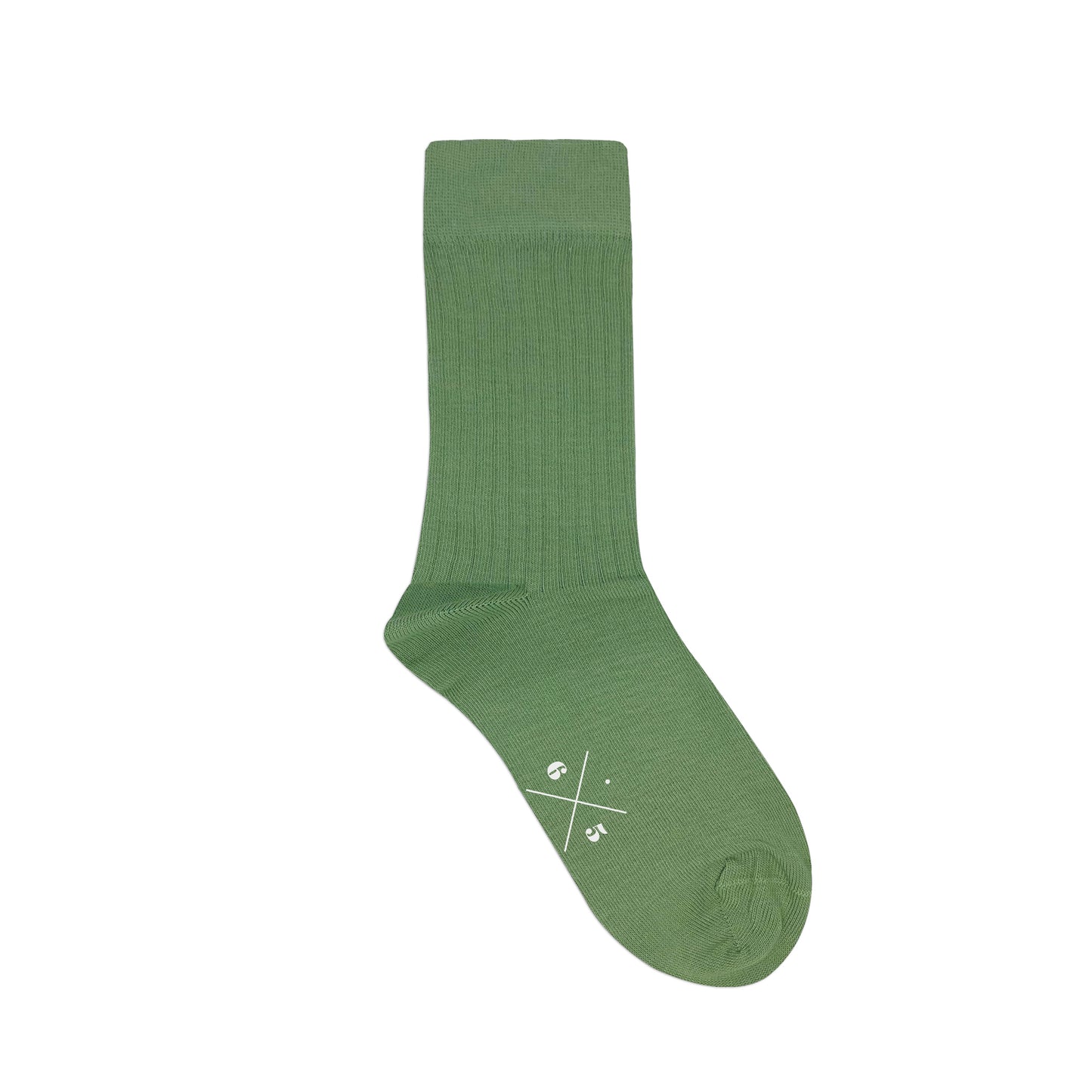 MINT GREEN Mint Yeşil Düz Unisex Pamuklu Ribli Çorap - sixtimesfive