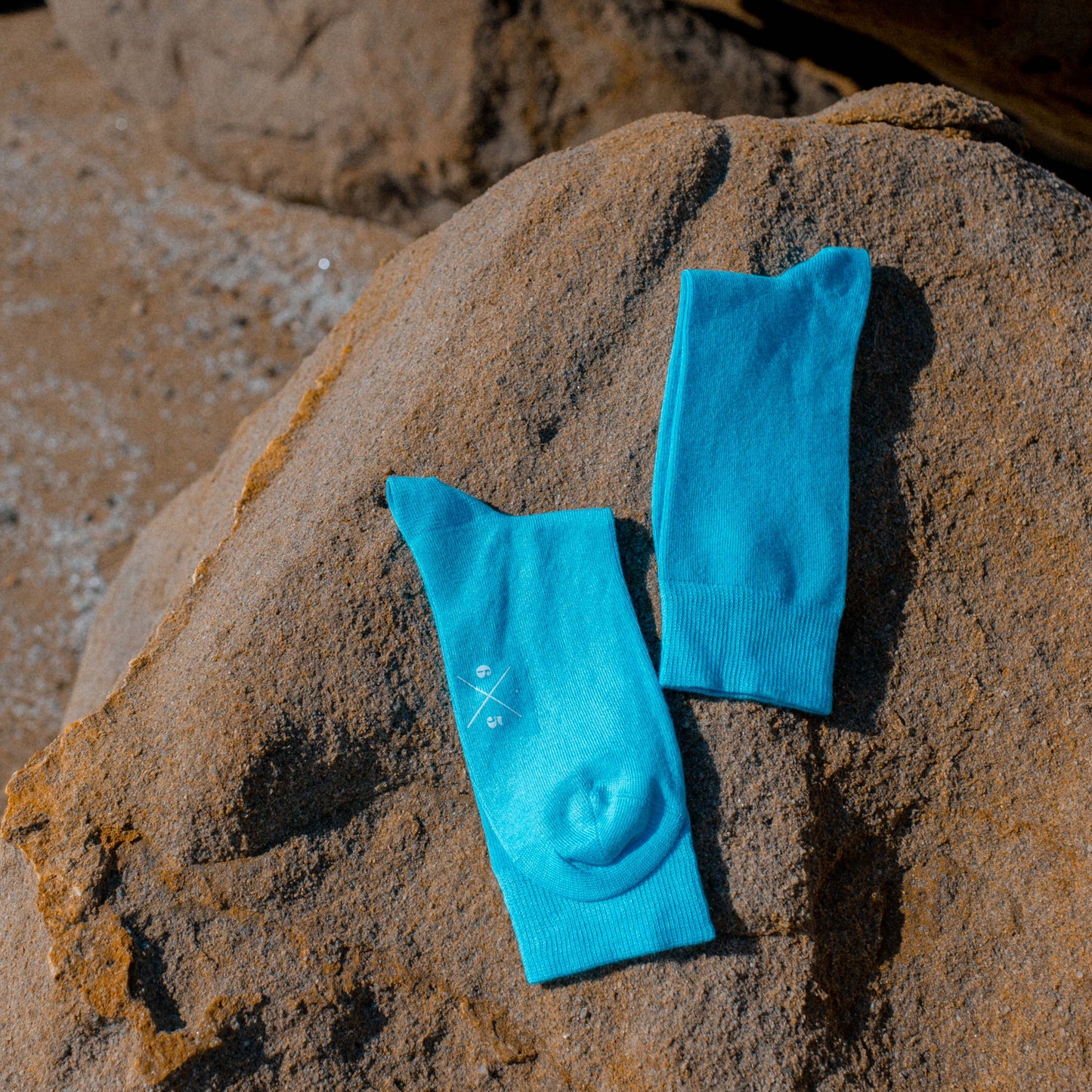 TURQUOISE Turkuaz Düz Unisex Bambu Çorap - sixtimesfive