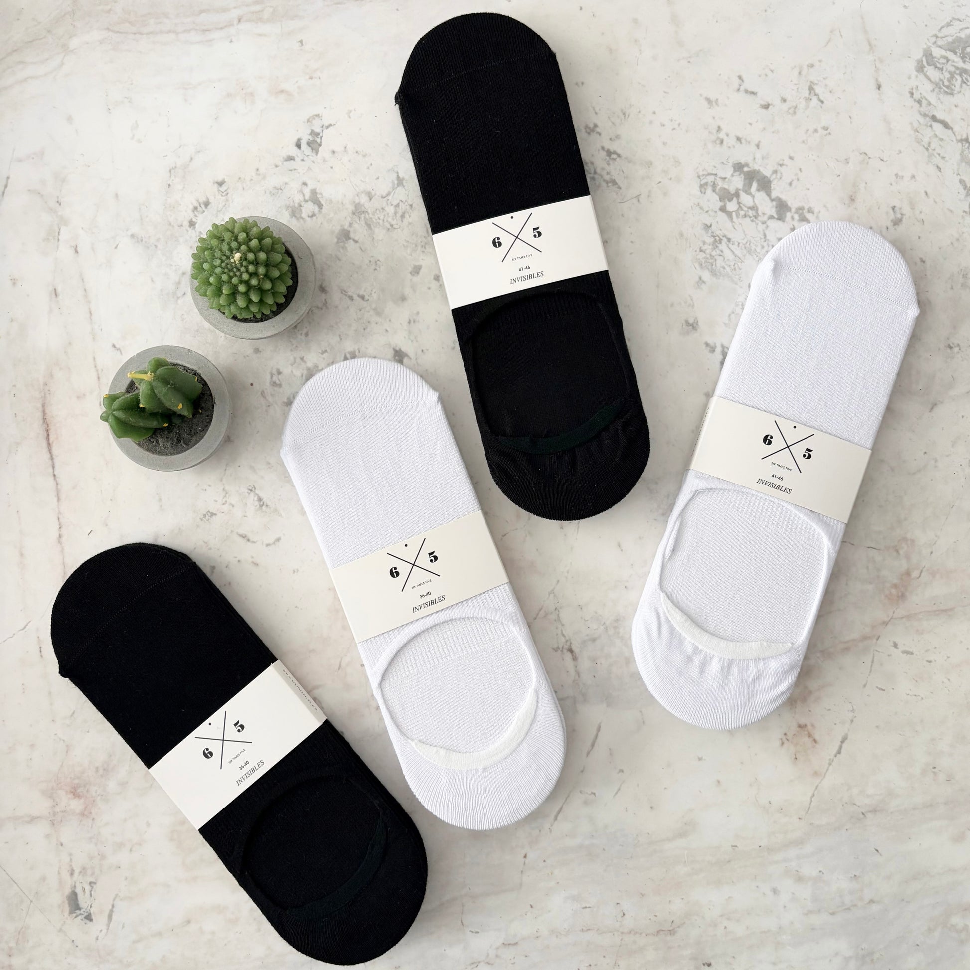 SNEAKER INVISIBLES BLACK 3 PACK Siyah 3lü Görünmez Spor Ayakkabı Unisex Çorap Seti - sixtimesfive