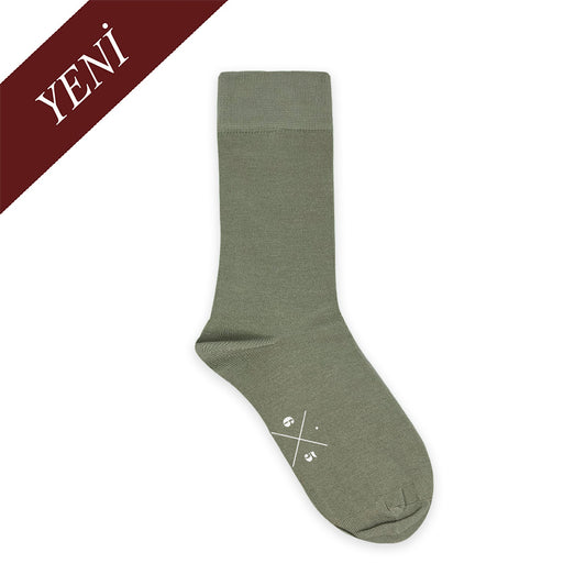 DUSTY OLIVE Haki Yeşil Düz Unisex BambuMax Çorap