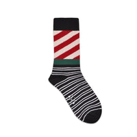 STRIPY Kırmızı Siyah Desenli Unisex Çorap - sixtimesfive