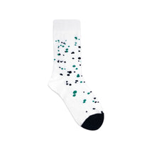 SPLASH GREEN Yeşil Siyah Beyaz Desenli Unisex Çorap - sixtimesfive