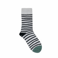 WAVY STRIPES GREY & JADE Gri Açık Yeşil Çizgili Desenli Unisex Çorap - sixtimesfive